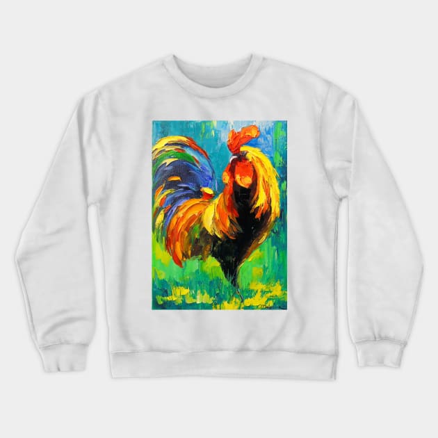 Rooster Crewneck Sweatshirt by OLHADARCHUKART